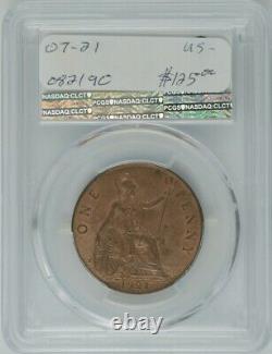 1921 Great Britain 1 Penny George V PCGS MS64RB