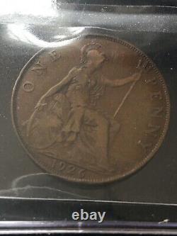 1926 Great Britain, One Penny, Coin Mart GradedVF-20 KM# 826
