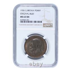 1926 Great Britain Penny Original Bust NGC MS62BN