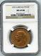 1929 Great Britain Penny. Ngc Graded Ms 64 Rb. Lot #2709