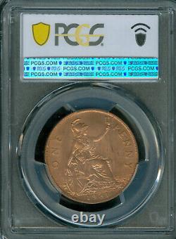 1931 Great Britain Penny Pcgs Ms65 Rd Pq Mac 2nd Finest Grade & Spotless