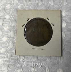 1937 Great Britain One Penny George VI Bronze World Coin RARE Y#84