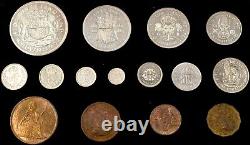 1937 Specimen Coin Set Leather Case King George VI CROWN HALF PENNY MAUNDY (D)