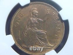 1937 UK Great Britain Proof 1 Penny NGC PF64 RB UNC / BU Luster 4011