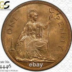 1938 Great Britain Penny PCGS MS64 RB only 3 coins graded higher (Rare)