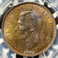1940 Great Britain 1 Penny PCGS MS64RB Lot#G5246 Beautiful Toning! Better Date