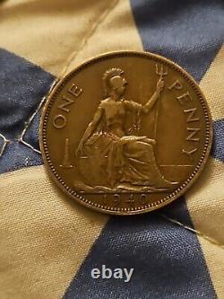 1940 Great Britain One Penny George VI VERY RARE