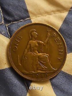 1940 Great Britain One Penny George VI VERY RARE