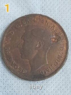 1940 One Penny Coin Great Britain Georgivs Error Coin