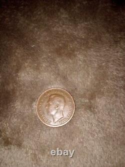 1943 British Half Penny Rare Toneing MS+ Condition