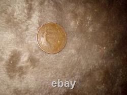 1943 British Half Penny Rare Toneing MS+ Condition