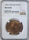 1949 Great Britain George Vi One Penny Coin Ngc Graded Ms65 Rb Gem Unc Top Pop