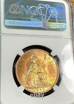 1949 Great Britain Penny NGC MS64 RD Mint Red Blazer Best Price on Ebay CHN