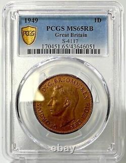 1949 Great Britain Penny PCGS MS65RB S-4117 Top Pop Registry Coin 1D George IV