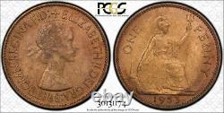 1953 Great Britain One Penny BU Uncirculated PCGS MS63RB Coin In High Grade