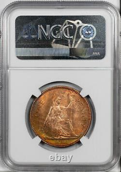 1961 Great Britain 1 Penny Ngc Ms 65 Rb Toned