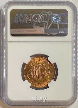 1963 Uk Great Britain 1/2 Penny Ngc Ms 65 Rb Only 3 Graded Higher Worldwide. G