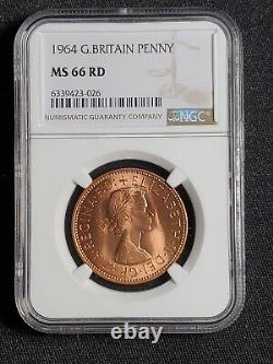 1964 Great Britain Penny Ngc Ms 66 Rd