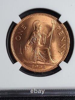 1964 Great Britain Penny Ngc Ms 66 Rd