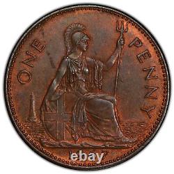 1967 Great Britain Elizabeth II One Penny Stunningly Toned! PCGS certified