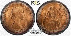 1967 Great Britain One Penny Bu Pcgs Ms64rb Circle Toned Only 6 Graded Higher