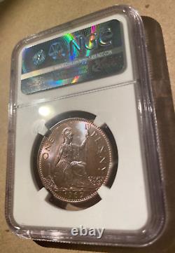 1967 Great Britain One Penny NGC MS 64 RB Bronze! Britannia