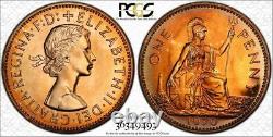 1970 Great Britain One Penny Pcgs Pr64rd Toned Proof Coin In High Grade
