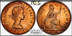 1970 Great Britain Penny Low Pop Key Date Pcgs Pr66rd Cherry Red Highest Grades