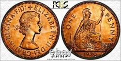 1970 Great Britain Penny Pcgs Pr66rd Color Toned Proof Coin In High Grade