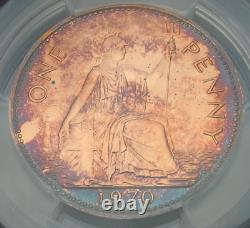 1970 Great Britain Proof Penny PCGS PR68RD S-4157 Color Toning (1D UK pr68 rd)
