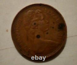 1971 2 New Pence Coin ELIZABETH II D G REG F D (RARE)