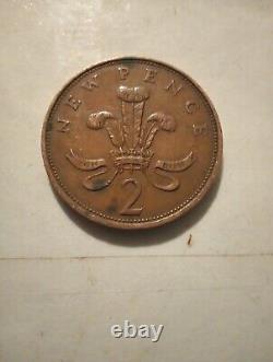 1971 2 New Pence Coin ELIZABETH II D G REG F D (RARE)