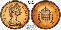 1971 Great Britain One 1 Penny Pcgs Pr67rd Beautiful Tone Pop 6 Only 1 Higher
