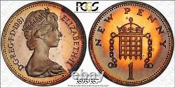 1981 Great Britain 1 One Penny Pcgs Pr Genuine Environmental Damage Toned (dr)