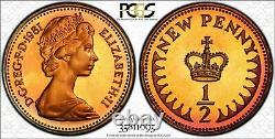 1981 Great Britain One Penny Pcgs Pr65rd Dcam Toned Only 3 Graded Higher