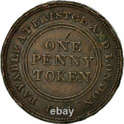 #492110 token, Great Britain, Gloucestershire, Penny Token, 1811, EF, Cop, per