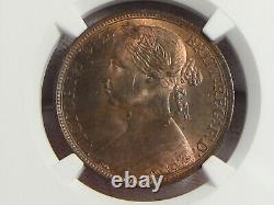 BU 1892 Great Britain Penny Victoria NGC MS64RB Only 6 Graded Higher. #29