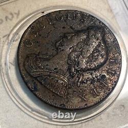 British George II Copper Halfpenny Dated 1750-1780 Very Nice Luster