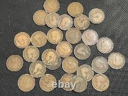 ENTIRE LOT OF Great Britain Half Penny K. George V / All Years & Condition