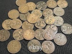 ENTIRE LOT OF Great Britain Half Penny K. George V / All Years & Condition