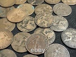 ENTIRE LOT OF Great Britain Half Penny K. George V / All Years & Condition