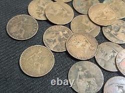 ENTIRE LOT OF Great Britain Half Penny K. George V / All Years & Condition