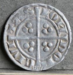 Edward I Class 1c Hammered Silver Long Cross Penny, London. Circa 1280. VF