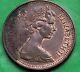Elizabeth Ii 1971 New Penny Uk Great Britain Coin Rare & Tarnishing