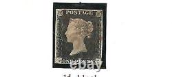 GB -1840 Lovely 4 Margined Penny Black(SC) (Pl. 3) & Two penny Blue (CD)-PHOTOS
