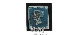 GB -1840 Lovely 4 Margined Penny Black(SC) (Pl. 3) & Two penny Blue (CD)-PHOTOS