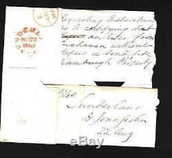 GB Cover 1840 CLEAR PROFILE PENNY BLACK Plate 1a(CE) Sunderland MX Durham 786a