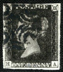 GB PENNY BLACK QV SG. 3 1840 1d Plate 5 (HA) STATE 2 Re-Entry Cat £1100+ ORED88