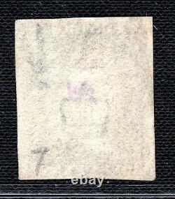 GB PENNY BLACK QV Stamp SG. 2 1840 1d Plate 7 (MJ) Used Red MX Cat £400- XRED5