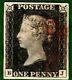 Gb Penny Black Sg. 2 1840 1d Plate 1b (bj) Clear Profile Classic Cat £375- Ored17